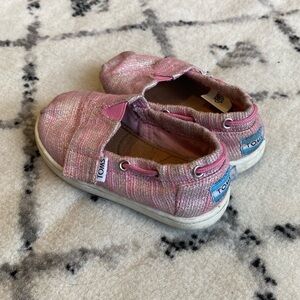 Pink Glitter Toms